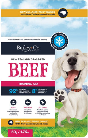 BAILEY+CO FREEZE DRIED TRAINING AID BEEF 50GM