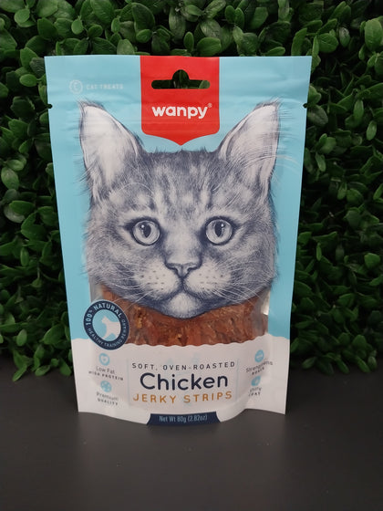 WANPY CAT CHICKEN JERKY STRIPS 80GM