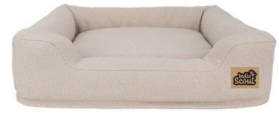 INDIE & SCOUT PET BOUCLE BOLSTER STONE MED