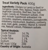 VARIETY PACK 400GM CHICK/LAMB/KANG