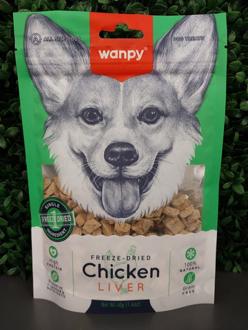 WANPY FREEZE DRIED CHICKEN LIVER DOG TREAT 40G