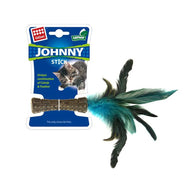 GIGWI JOHNY STICK CATNIP W C FEATHERS
