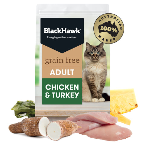 BLACK HAWK - CAT GRAIN FREE CHICKEN & TURKEY 1.2kg