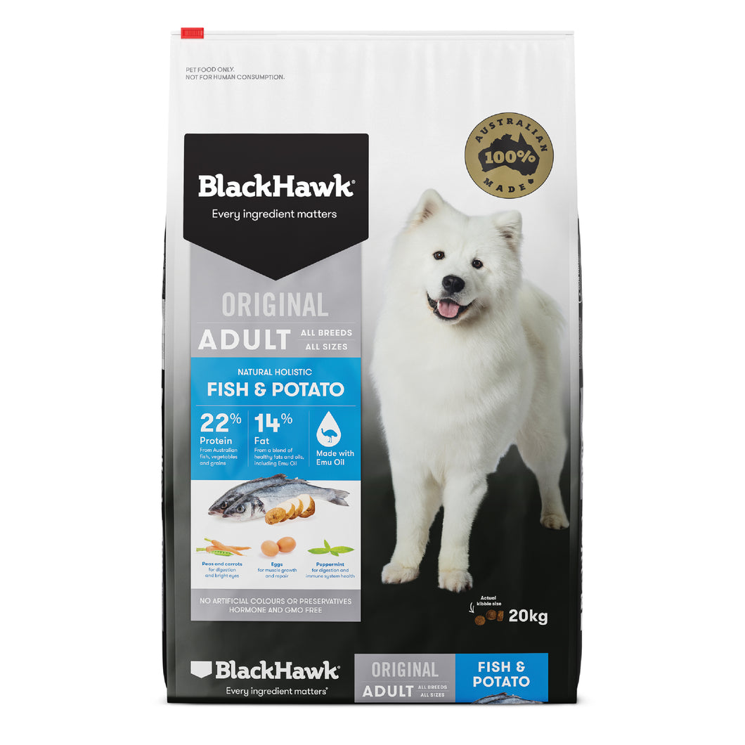 BLACK HAWK ADULT DOG - FISH & POTATO 20kg