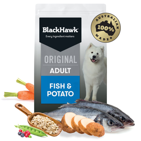 BLACK HAWK ADULT DOG -  FISH & POTATO 3kg