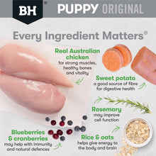 Load image into Gallery viewer, BLACK HAWK PUPPY MED BREED CHICK &amp; RICE 20KG
