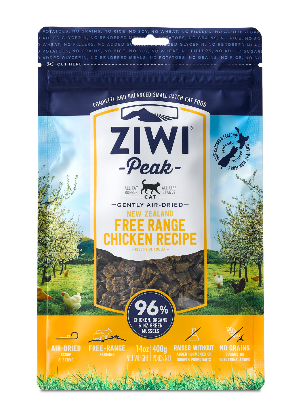 ZIWI PEAK AIR DRIED CHICKEN CAT FOOD 400gm