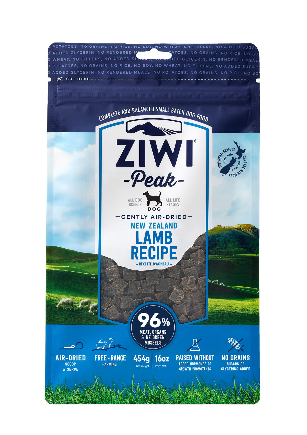 ZIWI PEAK AIR-DRIED LAMB DOG FOOD 454G