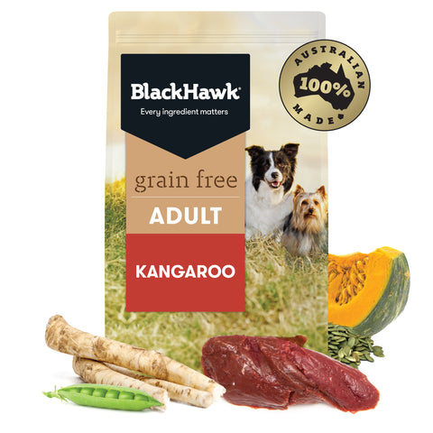 BLACK HAWK - ADULT DOG GRAIN FREE KANGAROO 7kg