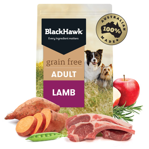 BLACK HAWK - ADULT DOG GRAIN FREE LAMB 2.5kg