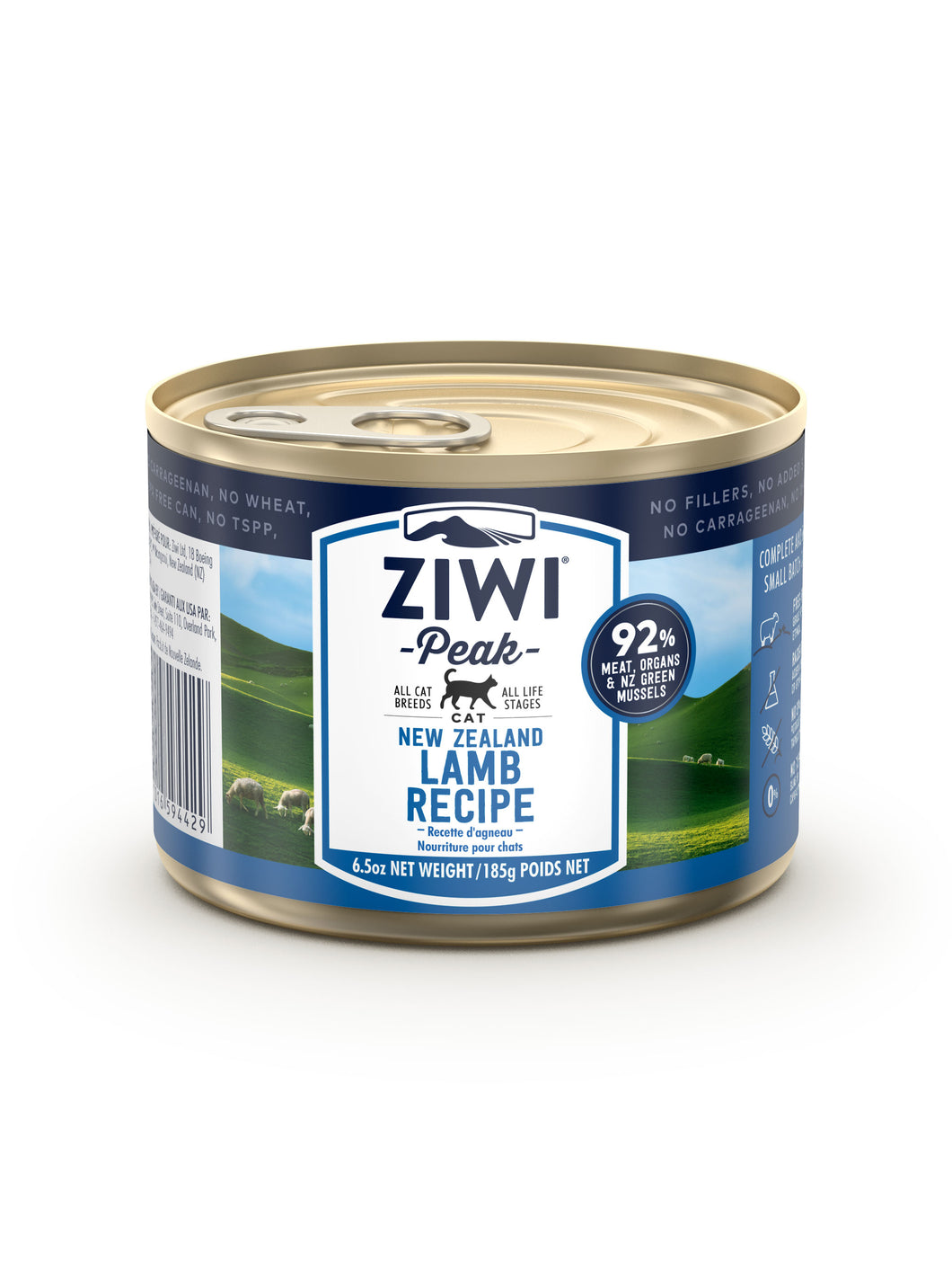ZIWI PEAK CANNED CAT FOOD LAMB 185gm