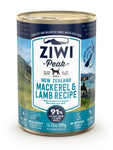 ZIWI PEAK CANNED MACKEREL & LAMB DOG FOOD 390gm